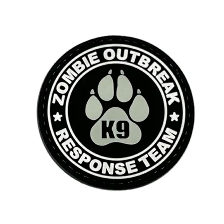 Zombie Outbreak Glow Pvc Patch / Black